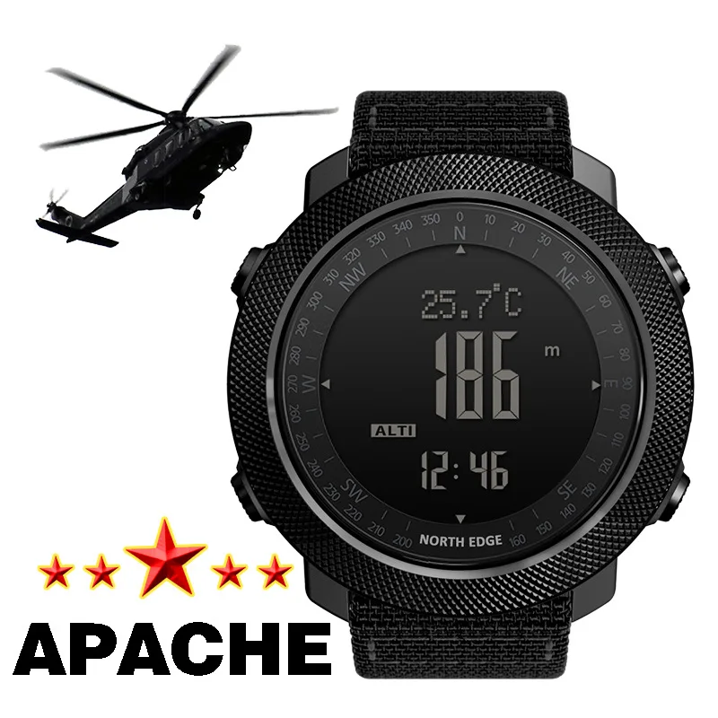North Edge Apache Outdoor Curren Casual Sport Smart Mountaineering Swimming Marathon Watch For Men
