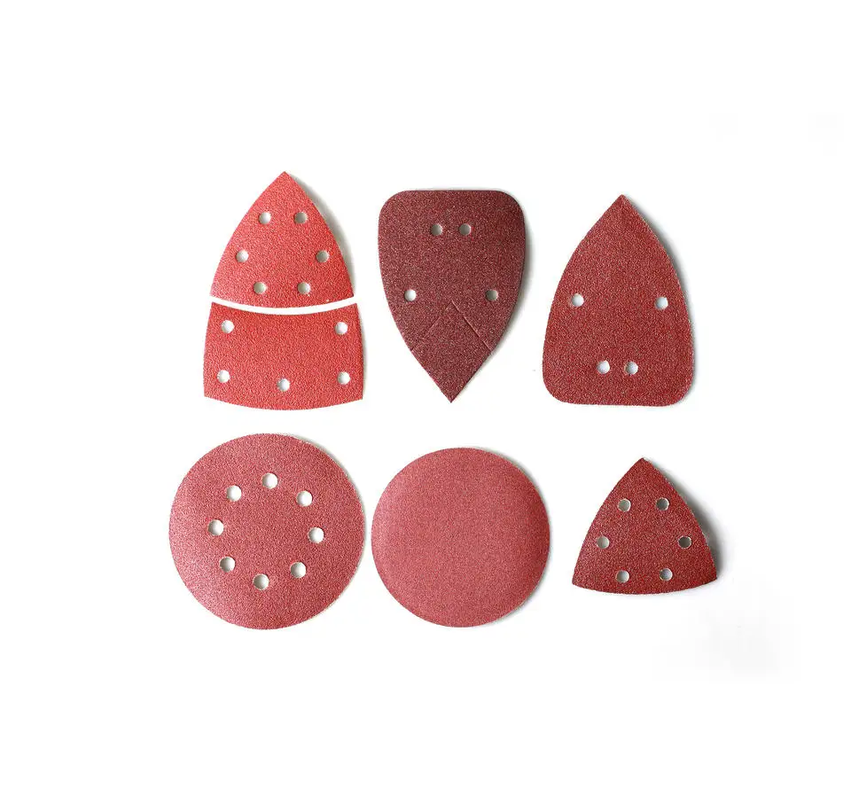 Wholesale price quality 5 inch 6 holes/ 6 inch 9 holes car abrasive sanding disc sand paper