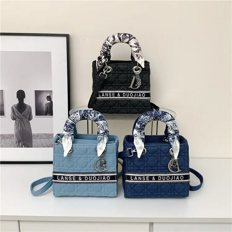 Hot Sales Women Fashion Solid Color Vintage Messenger Bag High Quality Pu Leather Chain Handbag