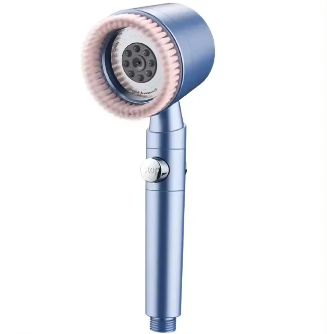 2024 New Multifunction Powerful Pressurized Household Bath Handheld Brush Shower Head With Filter