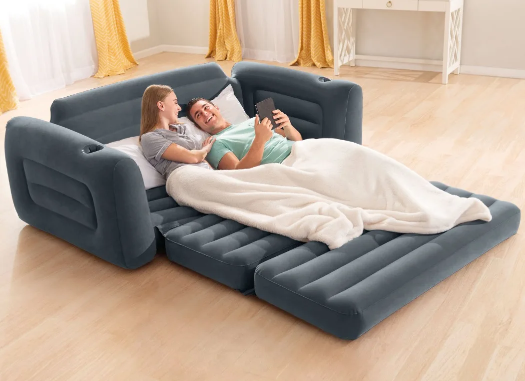  Luxury Cheap Modern Foldable Sleeper Living Room Pull Out Chair Sofas Furniture Folding Air Inflatable Sofa Cum