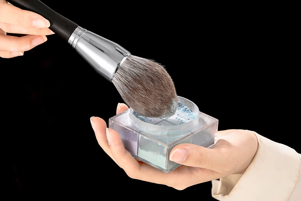 Fox fur ebony Powder brush Private Label Makeup Brushes