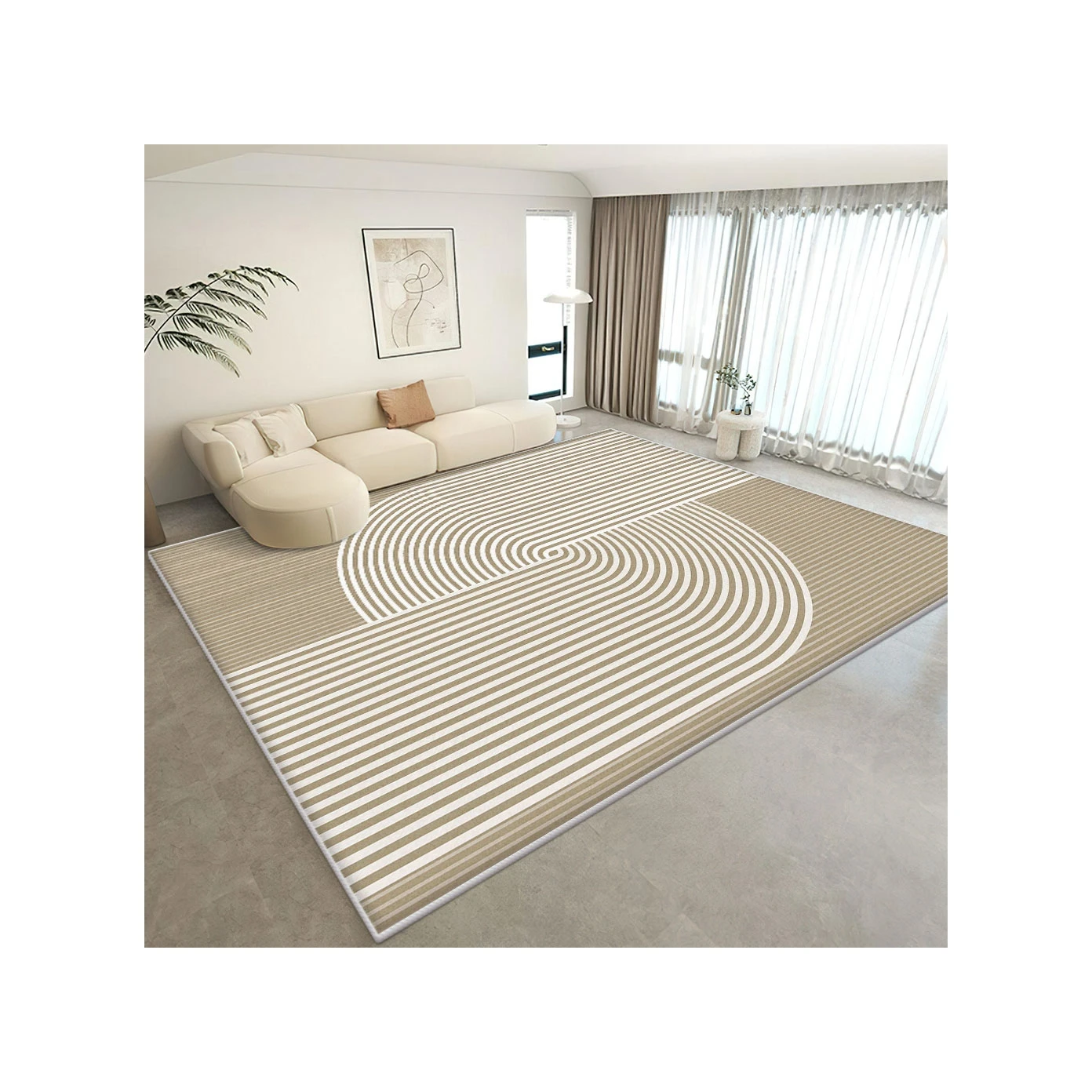 Factory Hot Sales Absorbent Floor Mat Breathable Floor Mat Area Cream Style Living Room Carpet