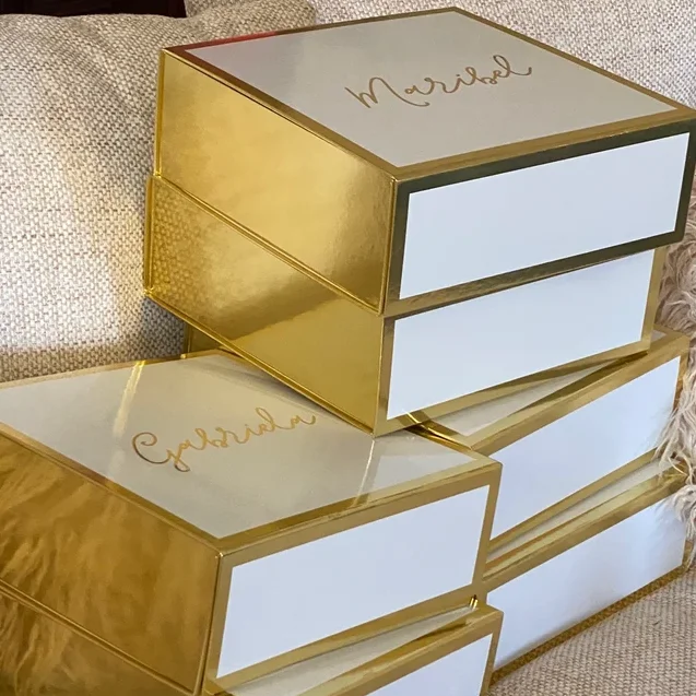 Custom Made Empty Brides Maid Box Set Magnetic Wedding Invitation Bridesmaid Groom Gift Packaging Boxes