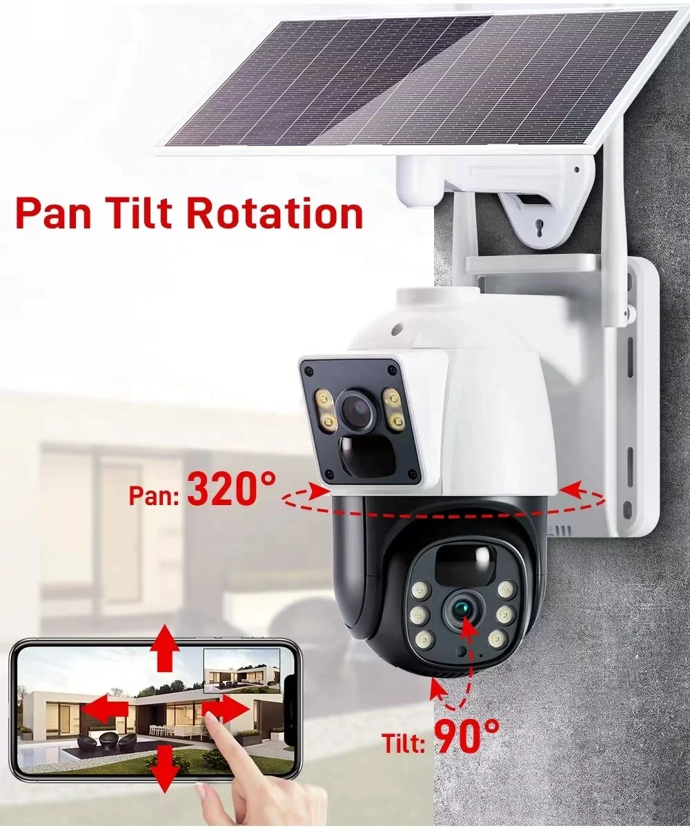 Smart Solar monitoring Wire-Free 4G/WIFI HD two Security Camera  and Solar Panel