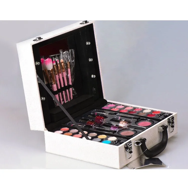 
Personalized Full Big Professional Beauty Cosmetics kit All In One light up Makeup gift Set 
