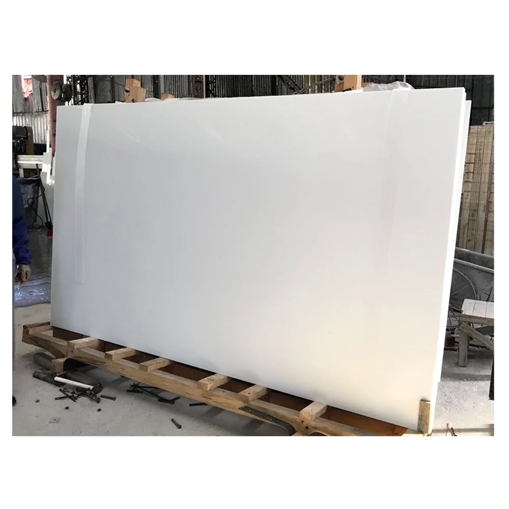 Pure White Quartz Style Nano Countertop Quartz Slabs Stone for Decorative