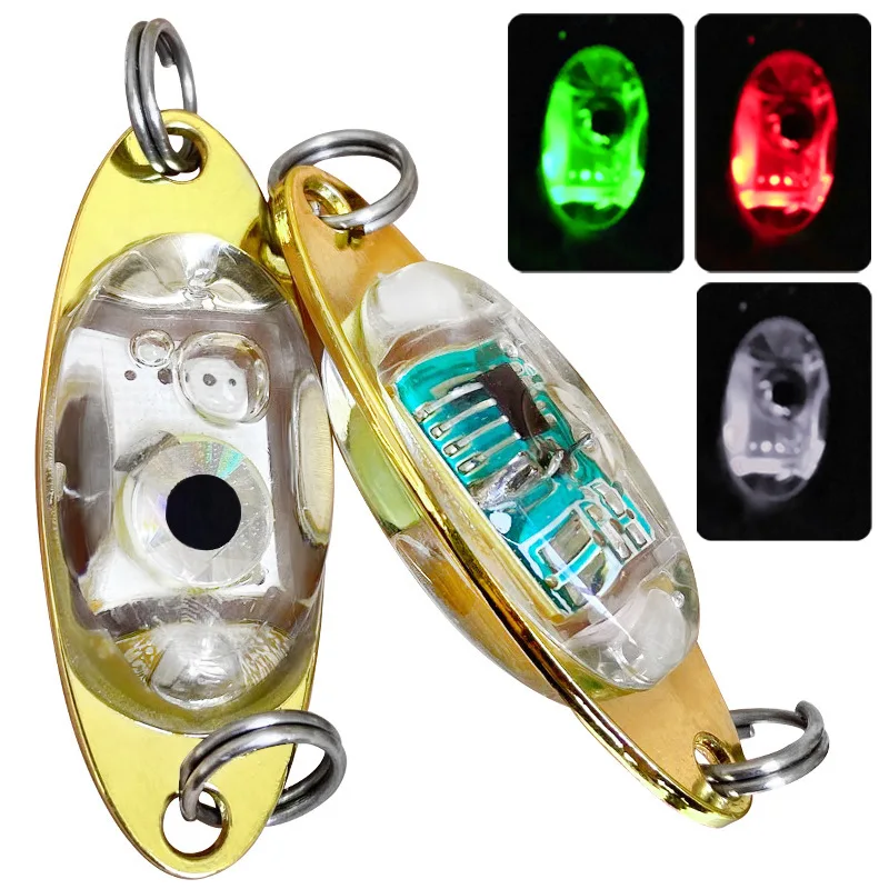 Wholesale button lure light fish lamp 5cm10G electronic light emitting LED underwater fishing bait lamp