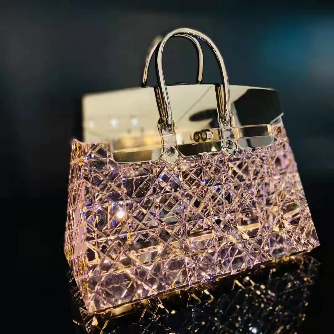 New design handmade bedroom Crystal bag Table Lamp for Wedding decoration