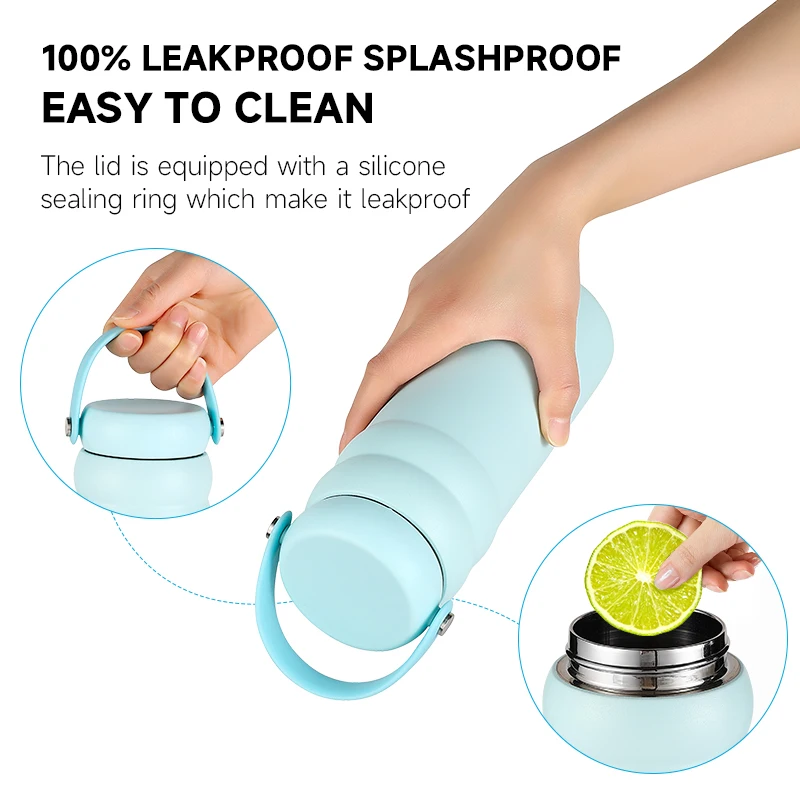 Everich BPA free 2023 new trend New caps stainless steel termos Insulated hot water bottle