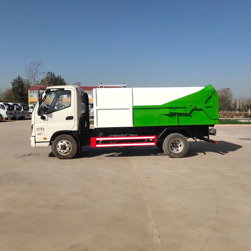 Good sealing performance of domestic waste transfer vehicle, Foton m3 bucket hanging garbage truck