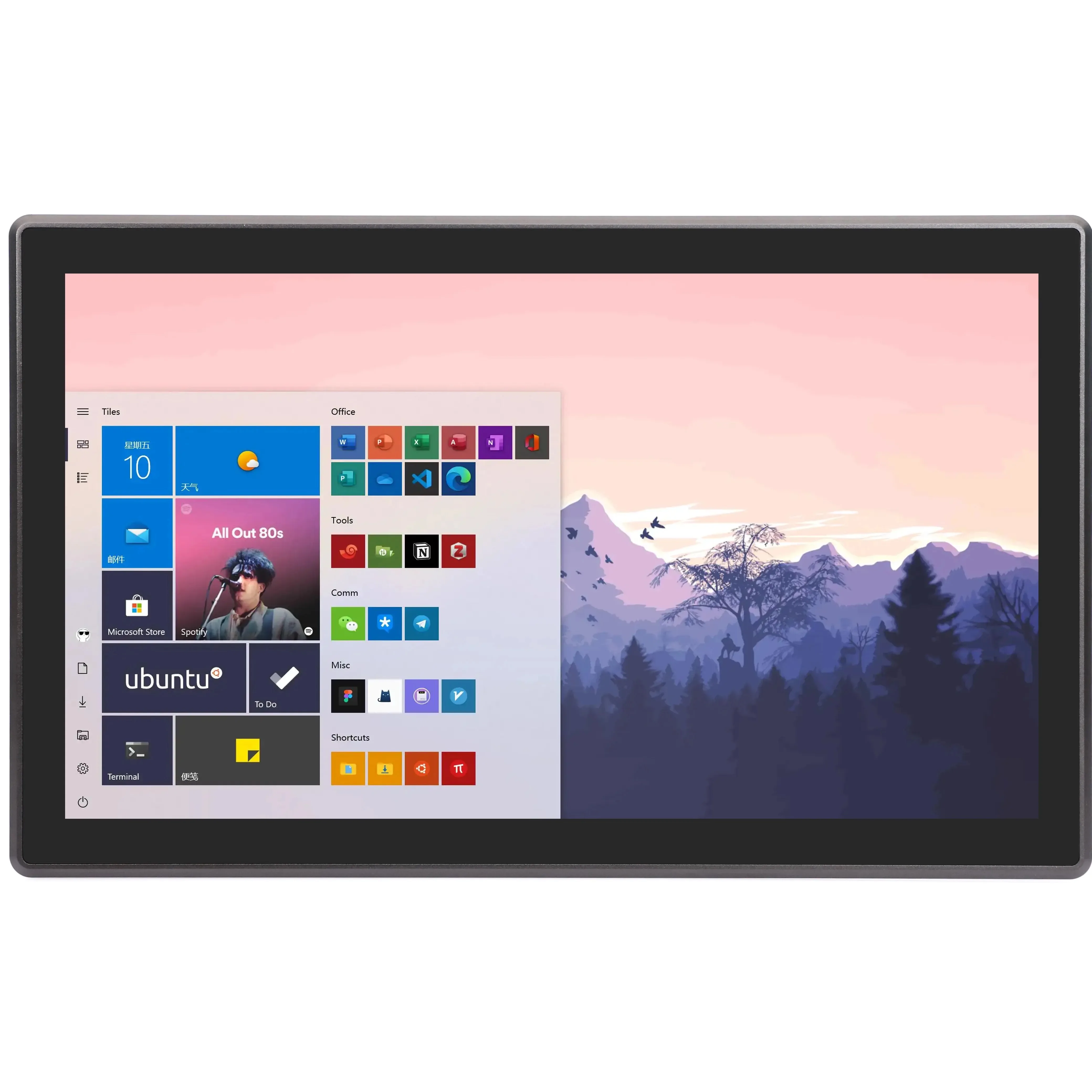 21.5 fanless panel Win-dows/Linux Intel i3  i5  i7 all in one computer touch panel pc industrial