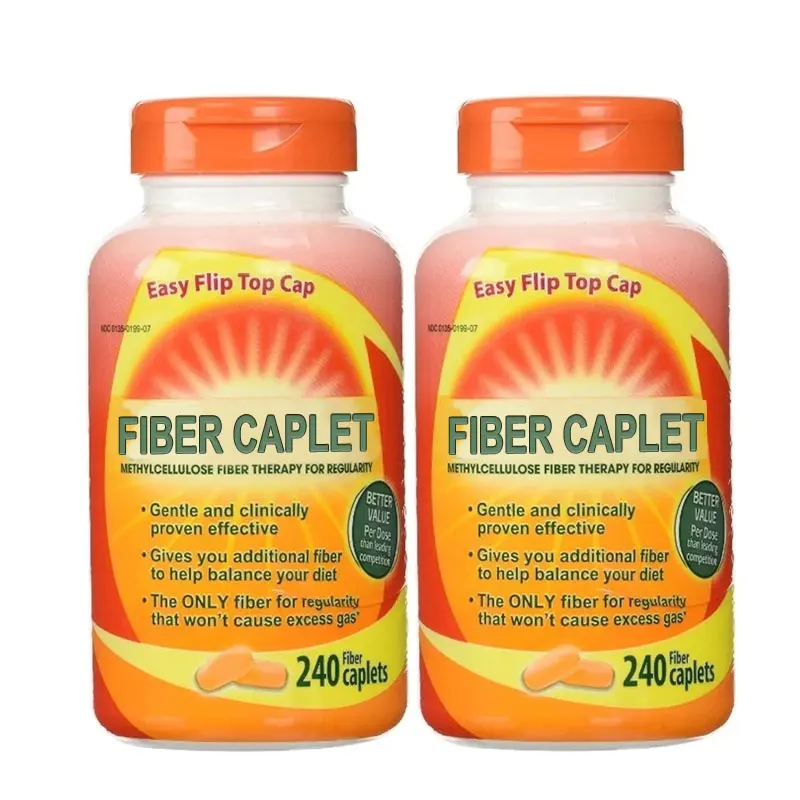 Fiber Therapy Caplets capsule tablet for Irregularity, Easy to Swallow Methylcellulose caplets , 180 Count