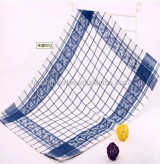 Custom cheap wholesale cotton yarn dyed plaid kitchen tea towel
