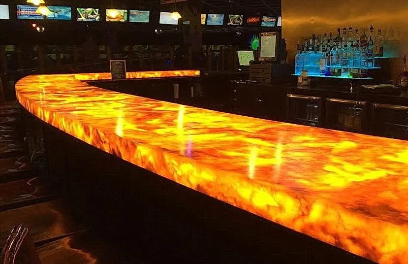 Translucent stone yellow color for bar counter top translucent onyx stone marble wall panel