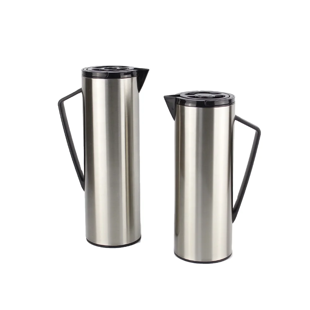 WUJO High Quality 1liter 1.2liter Glass Inner Thermos Thermal Stainless Steel Vacuum Thermos Tea Coffee Pot