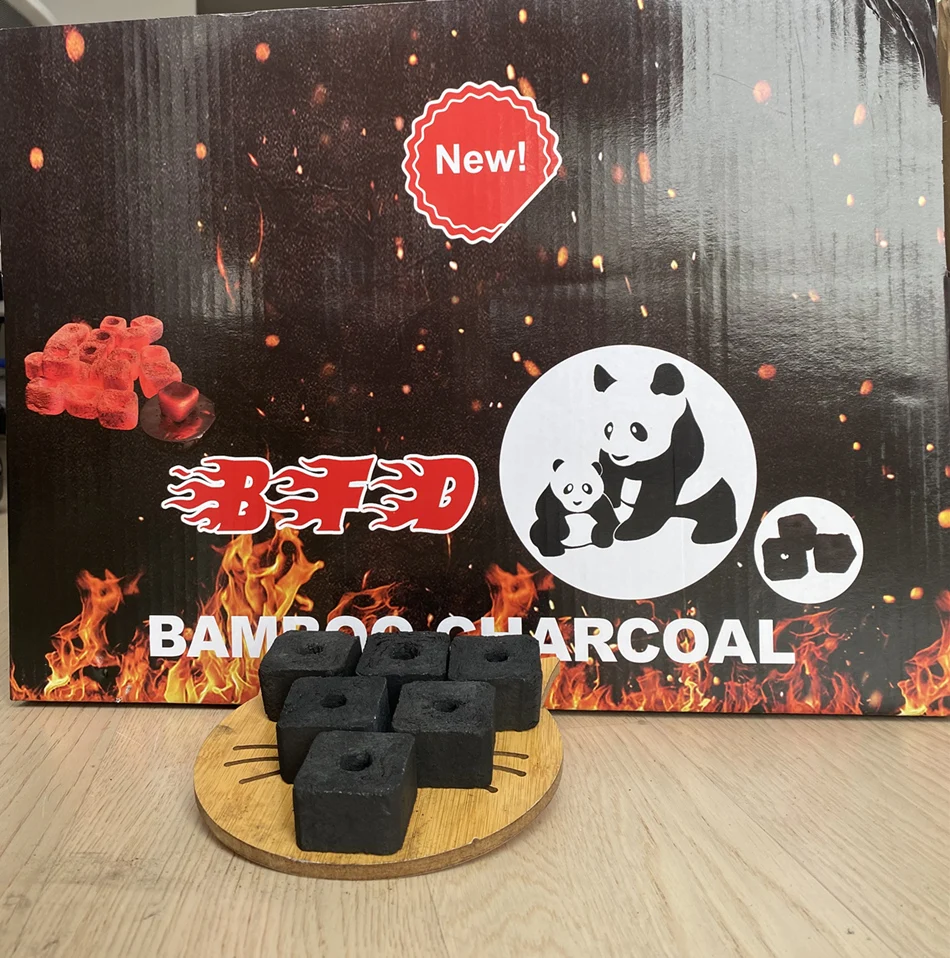 best quality black tiger bamboo charcoal for shisha hookah bamboo sawdust coal machine made charcoal factory  factory