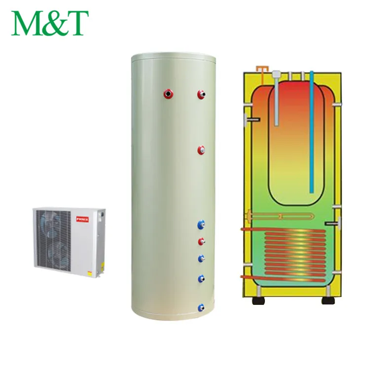 Inverter Heat Pump 12kw Power World Hot Water Unit to System Buffer tank 200l