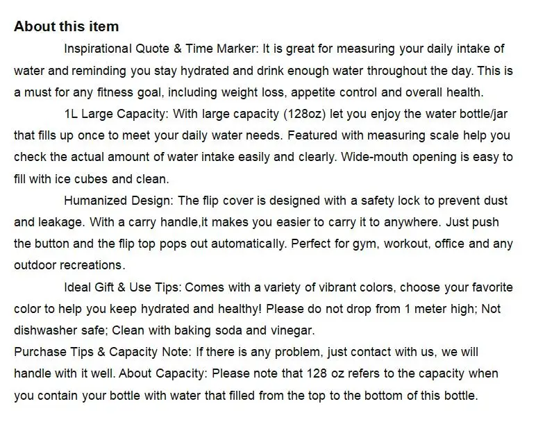 Бутылка для воды большой емкости с соломинкой милая бутылка bo1. на 7 л/128 унций (полная) галлонов меткой времени и герметичной