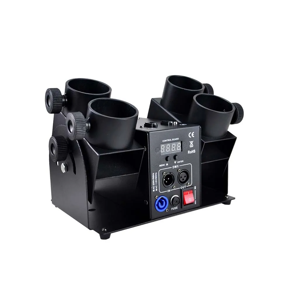 120W 4 Heads Electronic Confetti Launcher Machine with DMX Control for Wedding Birthday Confetti Cannon