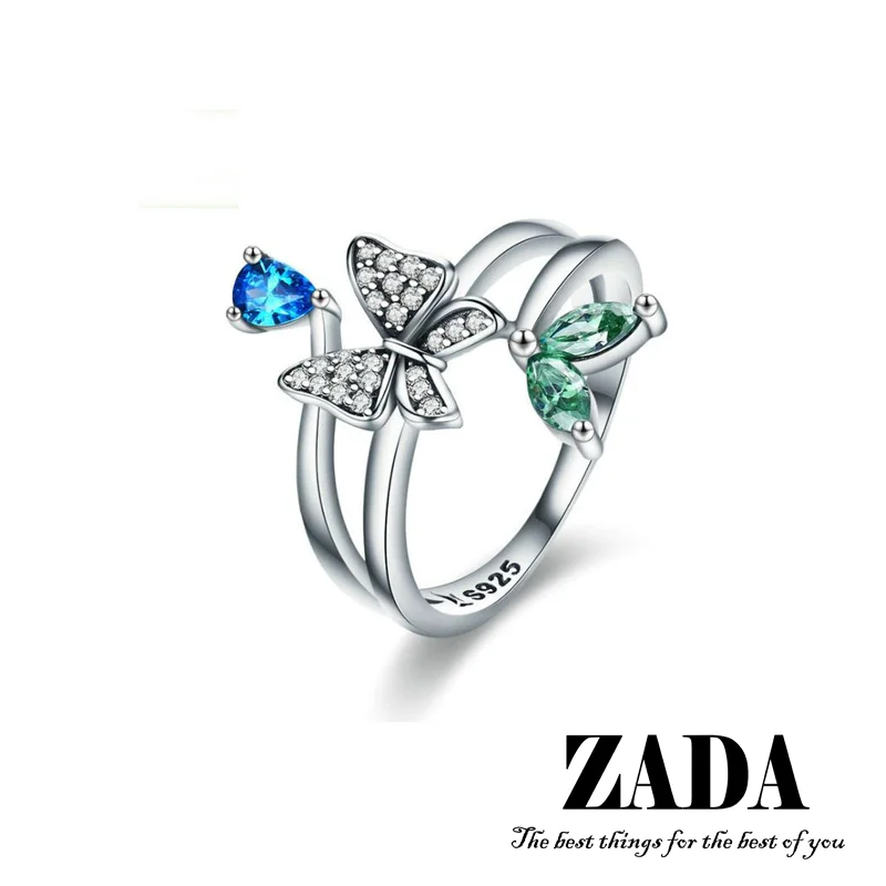 
whosesale collection Butterfly design ring silver sterling 925 jewelry butterfly jewellery 