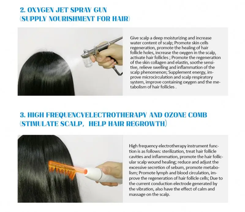 Hd Trichoscope Hair Follicles And Scalp Analysis H Head Massager Comb Massage Diode Laser Machine High Frequency Intimate