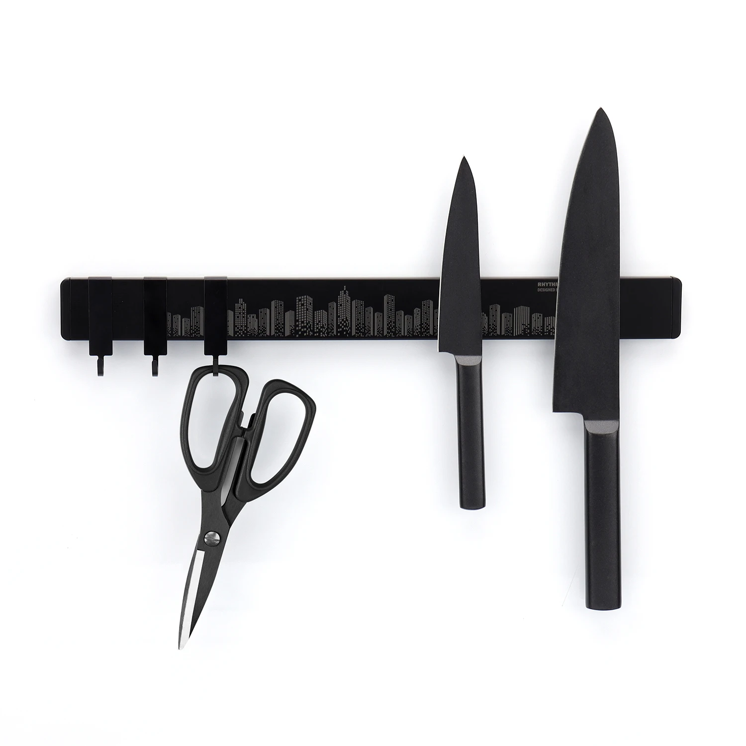 Black Customize City Design Netherlands Kitchen Stainless Steel Magnetic Knife Rack