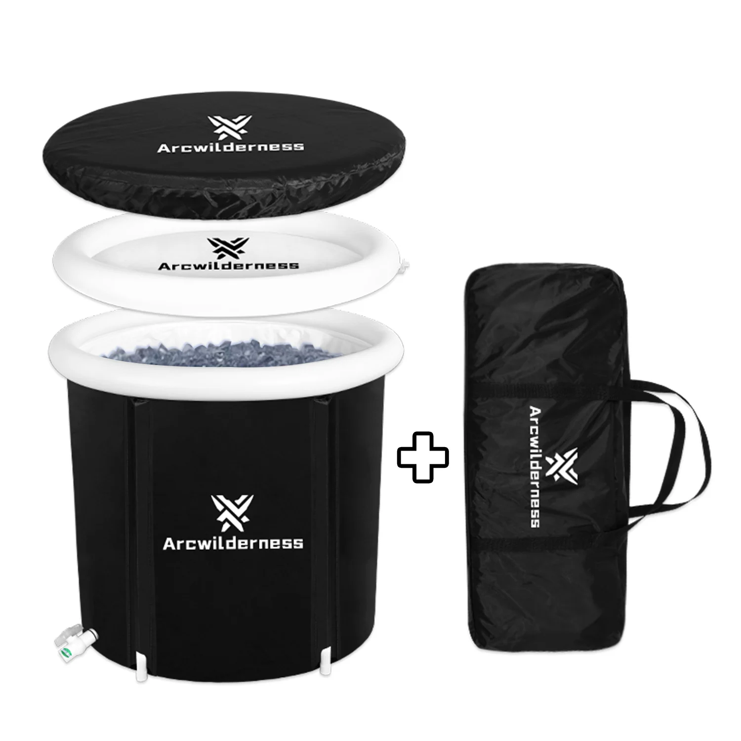 Custom Logo Fitness Cold Soaking Pvc Folding Portable ice bath tub barrel Adults Inflatable Ice Bath Tub