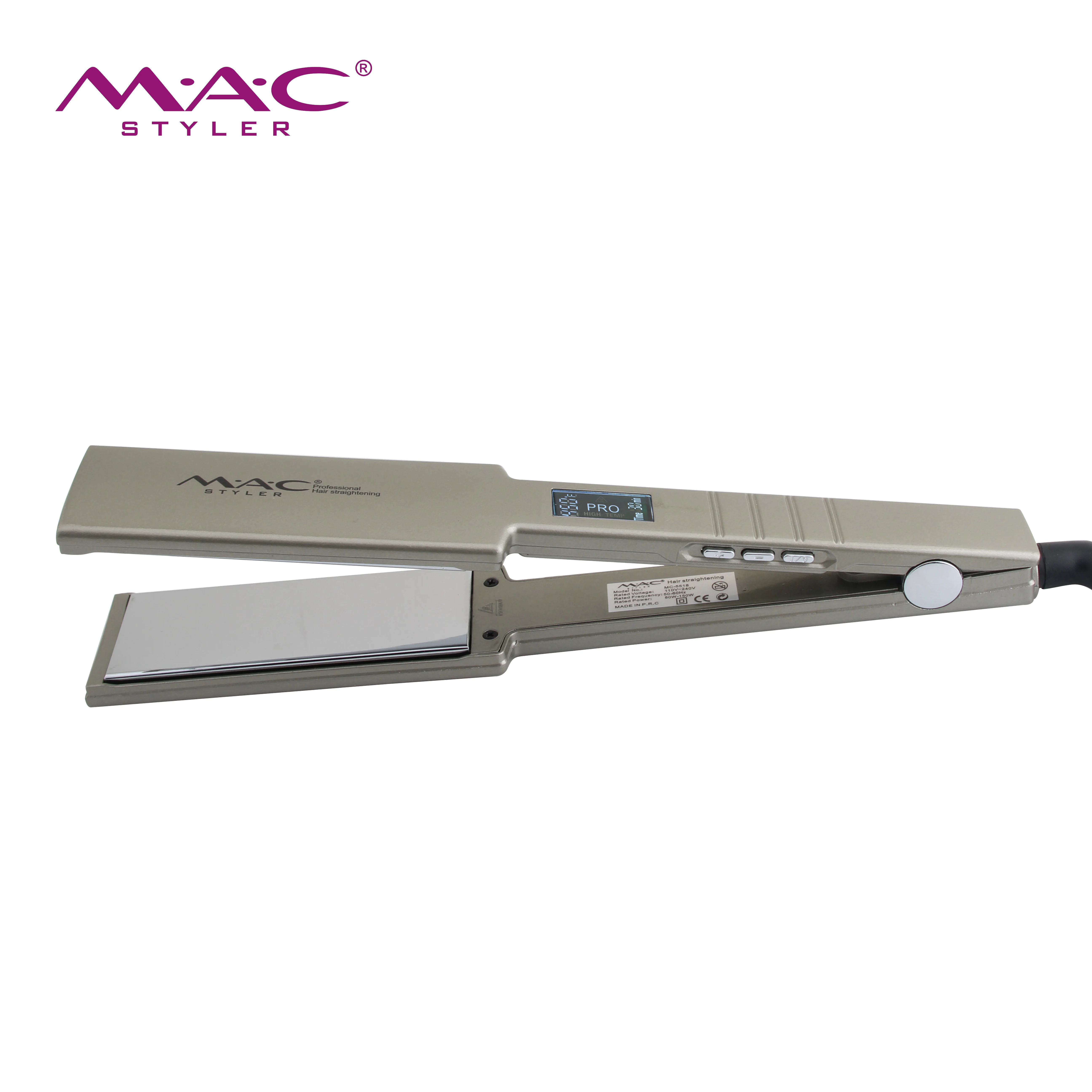 MAC Titanium MCH Hair Irons plancha de cabello Wide Plate Flat Iron Professional Wholesale Portable Hair Straightener