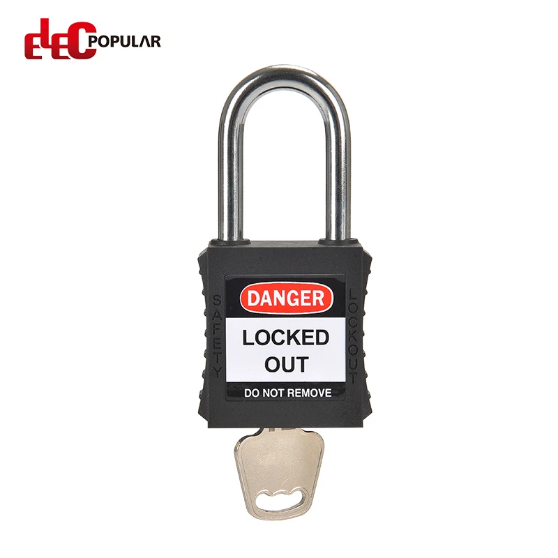 Elecpopular 38mm Steel Shackle safety padlock with Keyed Alike and Master Keyed for Industrial lockout-tagout padlock