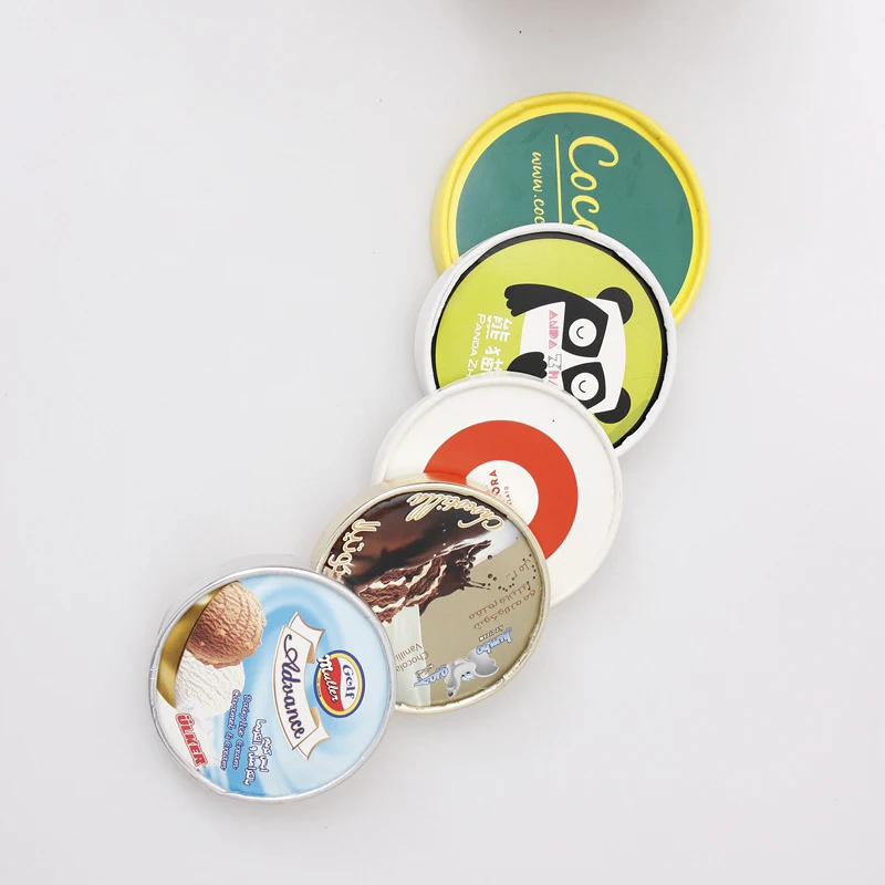Custom printing accepted hot sale food grade paper cup lid for ice cream cup
