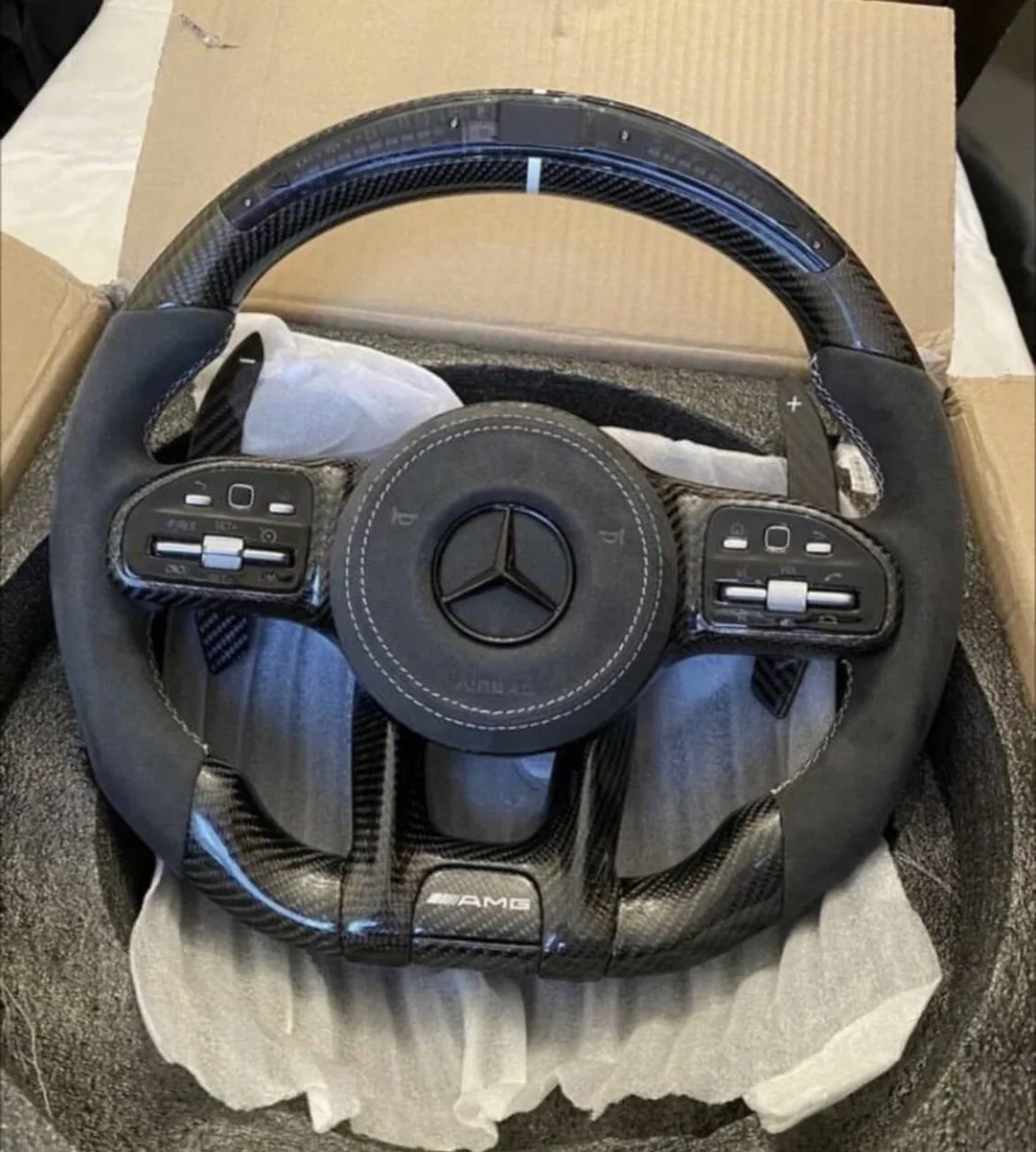 Рулевое колесо из углеродного волокна для Mercedes-Benz AMG серии G-Class G500 G350D G500 G55 GLE GLS W167