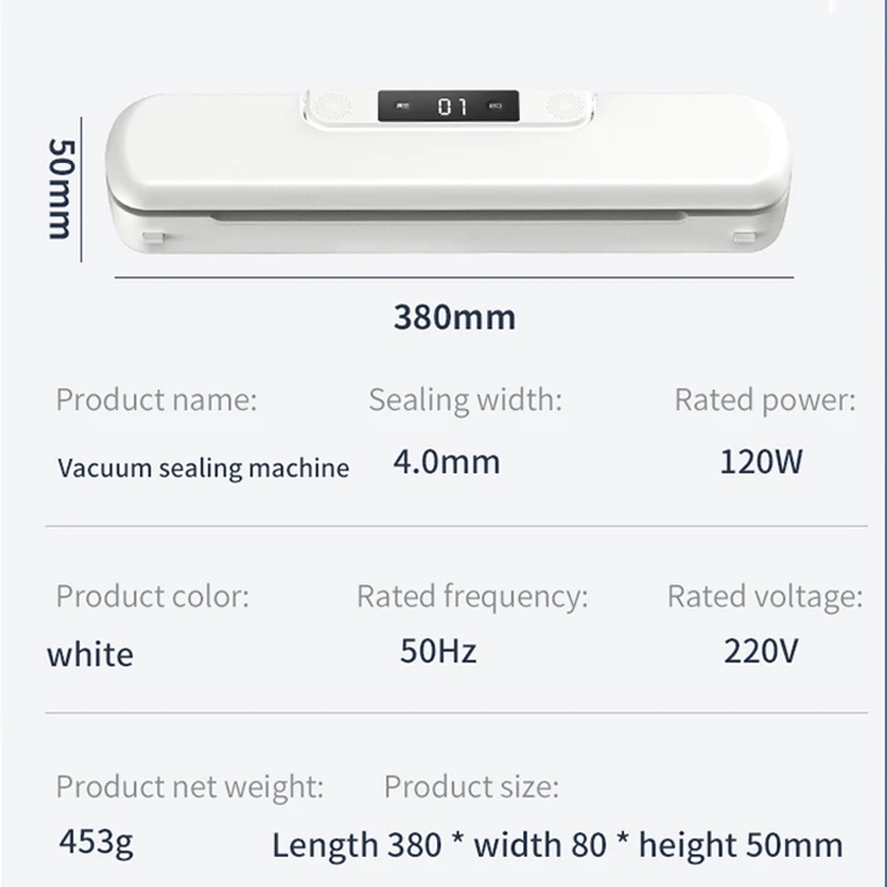 Household Home Automatic Portable Kitchen Sealing Packaging Food Saver Vacuum Sealer Machine