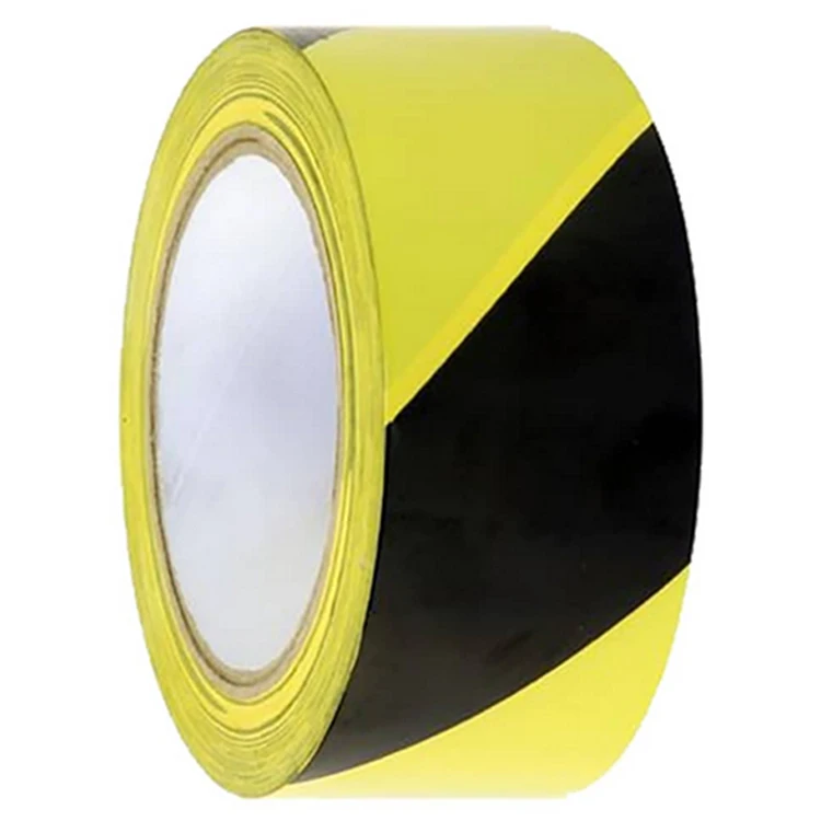 Red White Black Pvc Single Side Adhesive Vinyl Floor Marking Caution Warning Tape For Industrial Warehouse Underground