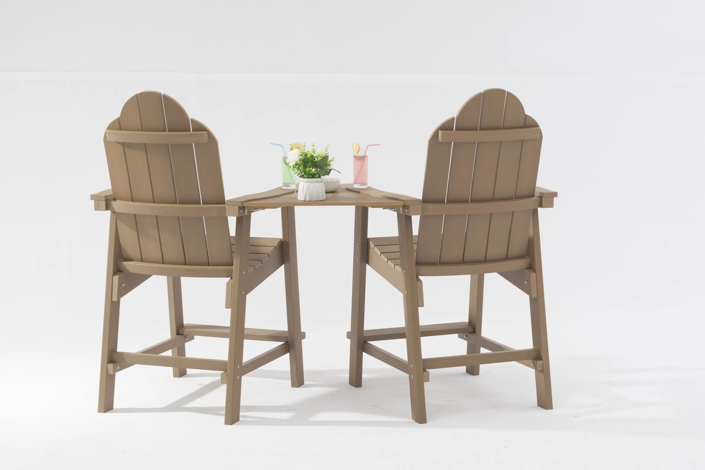 UPLION factory wholesale environmental recycled plastic wood PS adirondack chair for balcony garden and beach