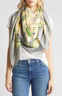 2024 New Fashion scarf Custom Digital Printing Silk Scarf for Women Satin Large Hair Scarves  90*90 cm