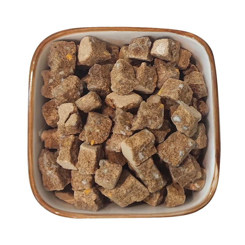 OEM Customized High Quality Freeze Dried Chicken Liver Cat Snack Healthy and Directly Factory Sold with Pumpkin Apple