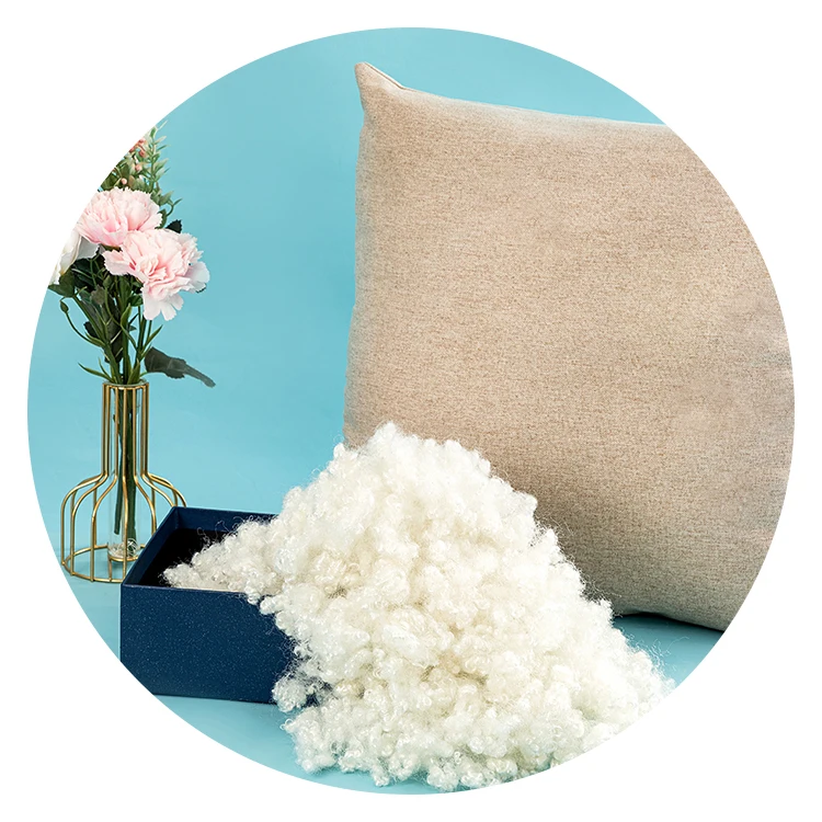 Hollow conjugated siliconized fiber HCS Recycled polyester staple for filling