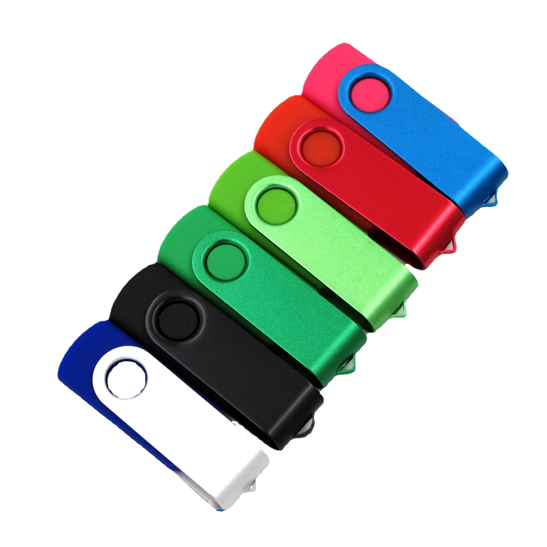 Hot Sale OEM Colorful Metal USB Flash Drive USB 2.0 Swivel USB Hard Drive 1GB to 128GB for promotional business gifts