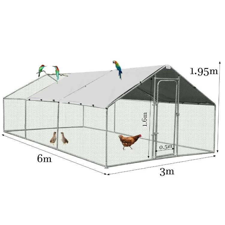 Luxury Large Backyard Galvanized Duck Rabbit Cage Layers Cage 1000 Chickens Poultry Farm	chicken Coop House