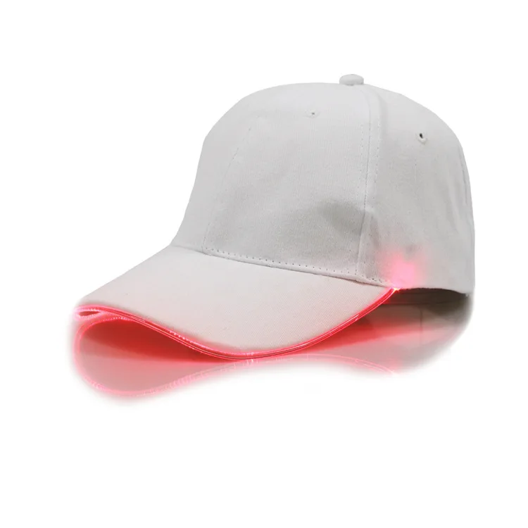 Outdoor running led cap bundy optical fiber light baseball cap electric performance stage flash cap