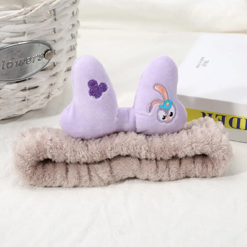 Women facial makeup head band soft coral fleece head wraps hair band for shower washing face