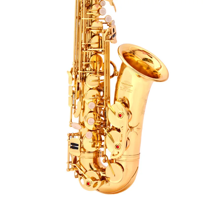 
Gold Lacquer Brass Alto Instrument Accessories Professional Eb China Sax Saxophone Alto 