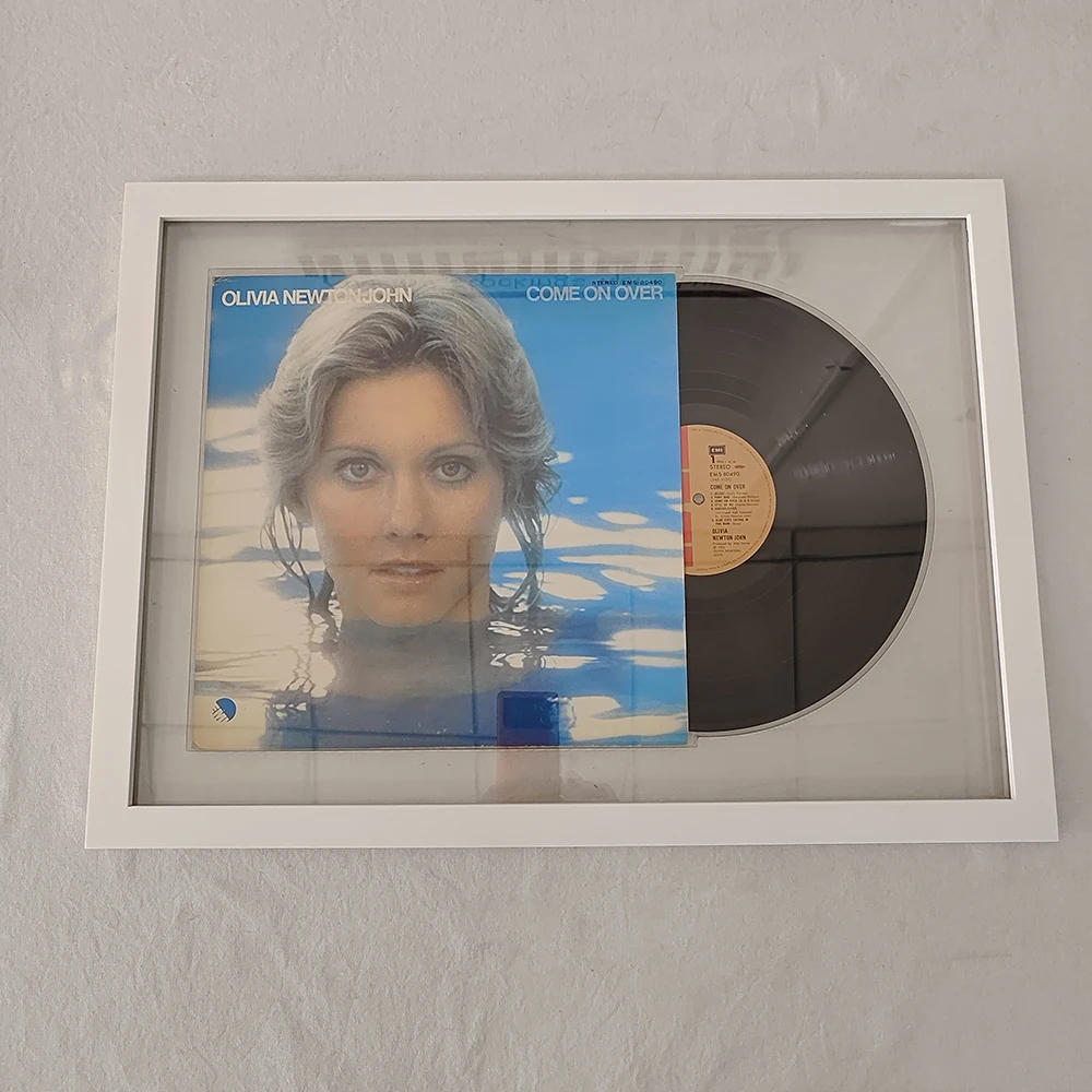 Factory Wholesale 12 Inch Double Slot Vinyl Record Photo Frame 3D Floating Hanging Wall Decoration