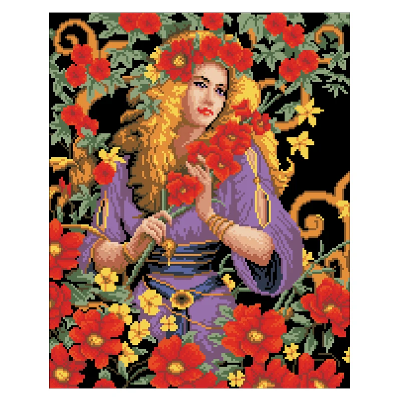 Diy Embroidery Mirror Handcraft Minimalist Room Decorations Handmade Cross Stitch