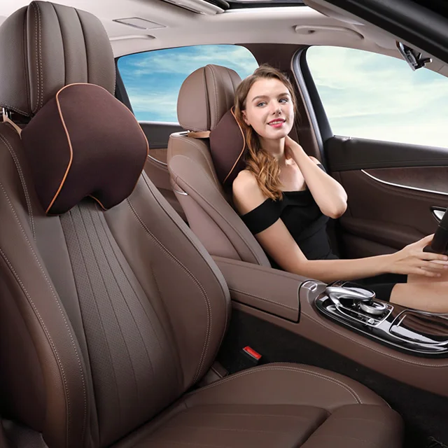 Luxury Car Interior Parts New Luxury Space Memory Cotton Pillow Core with Headrest Light Car Fashion Seat Cushions & Pillows