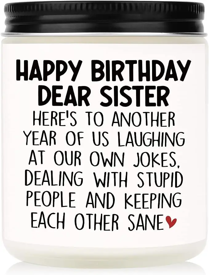 Funny Gifts Mom/Dad/Son/Sister Happy Birthday Gifts 7oz Luxury Novelty Lavender Scented Soy Candle For Christmas/Holiday