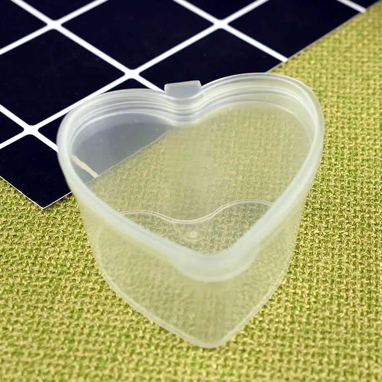 wholesale 45ml heart-shaped pudding boxes multispaced plastic heart shaped pill box pp box packaging