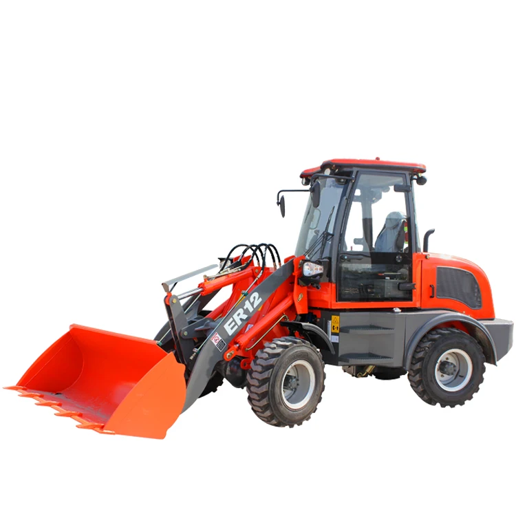 Everun 4WD ER12 хорошее качество маленький сельскохозяйственный колесный погрузчик с сертификатом