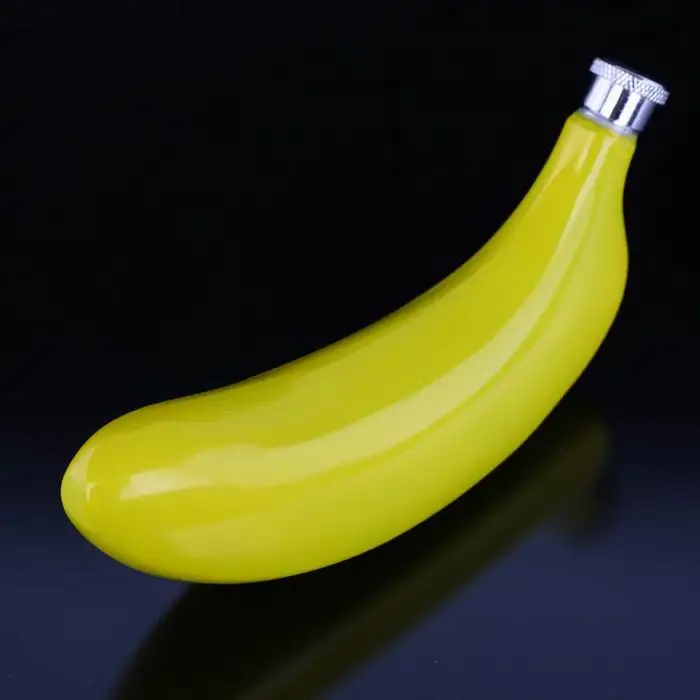 Wholesale/Customized Stainless Steel Banana-shaped Flask Stainless Steel Banana-shaped Wine Pot 5oz Banana Flask